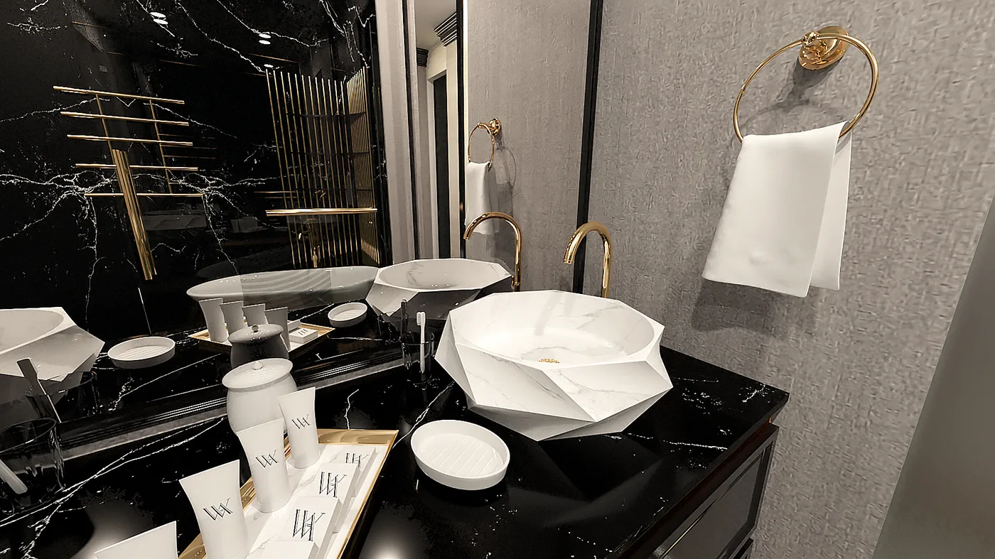 Bath design rendering by GodSky Design