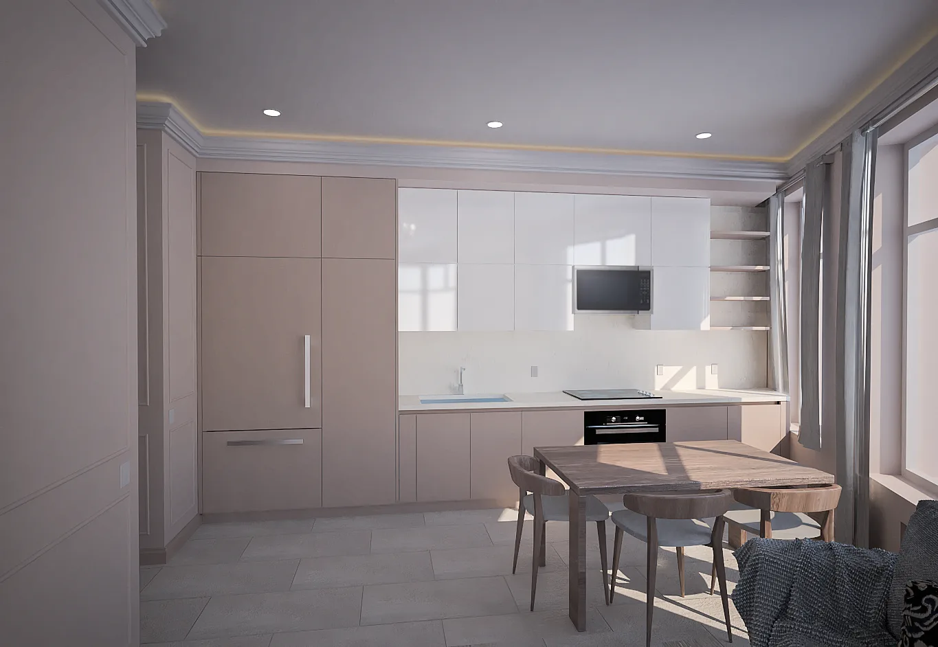 Kitchen design rendering by GodSky Design